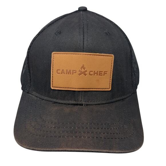 Unbranded Other - Camp Chef Snapback Trucker Hat Black One Size Adjustable Mesh Back 6 Panel